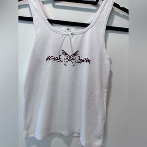 BP white graphic tank Size M